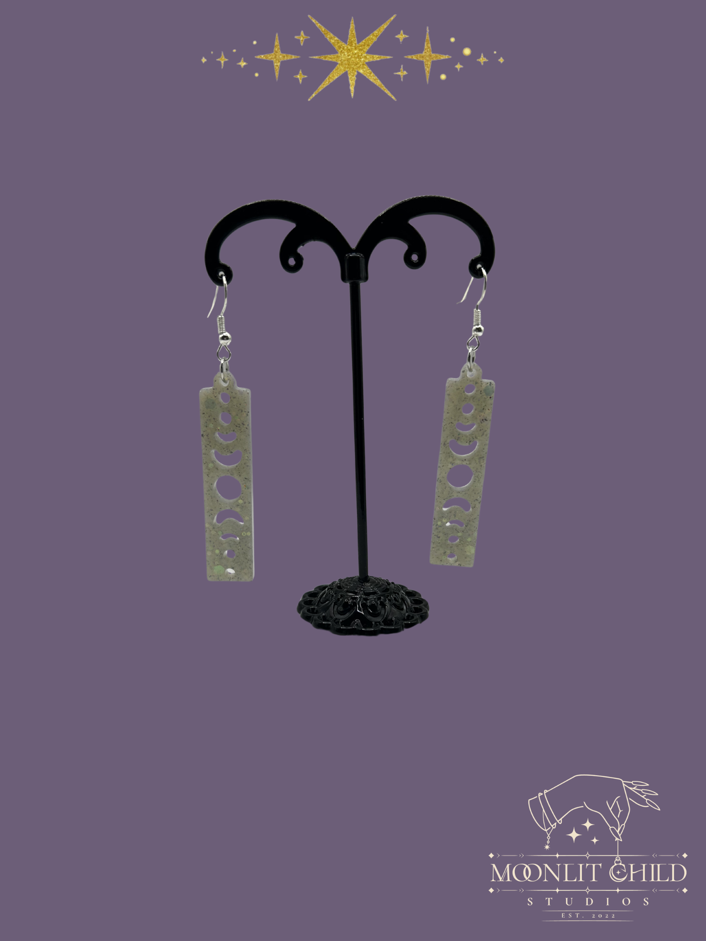 Dangle Moon Phase Earrings