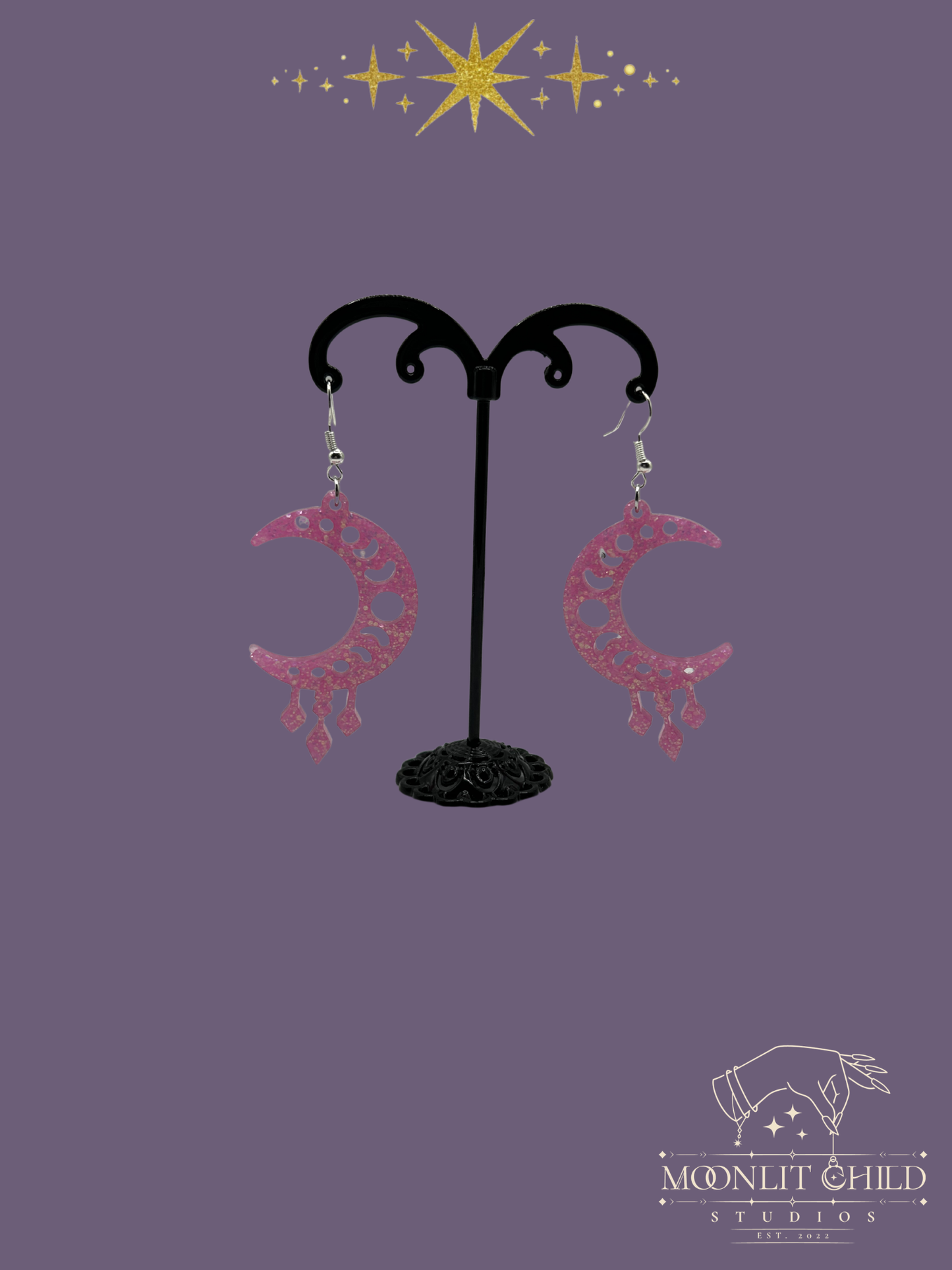 Crescent Moon Phase Earrings