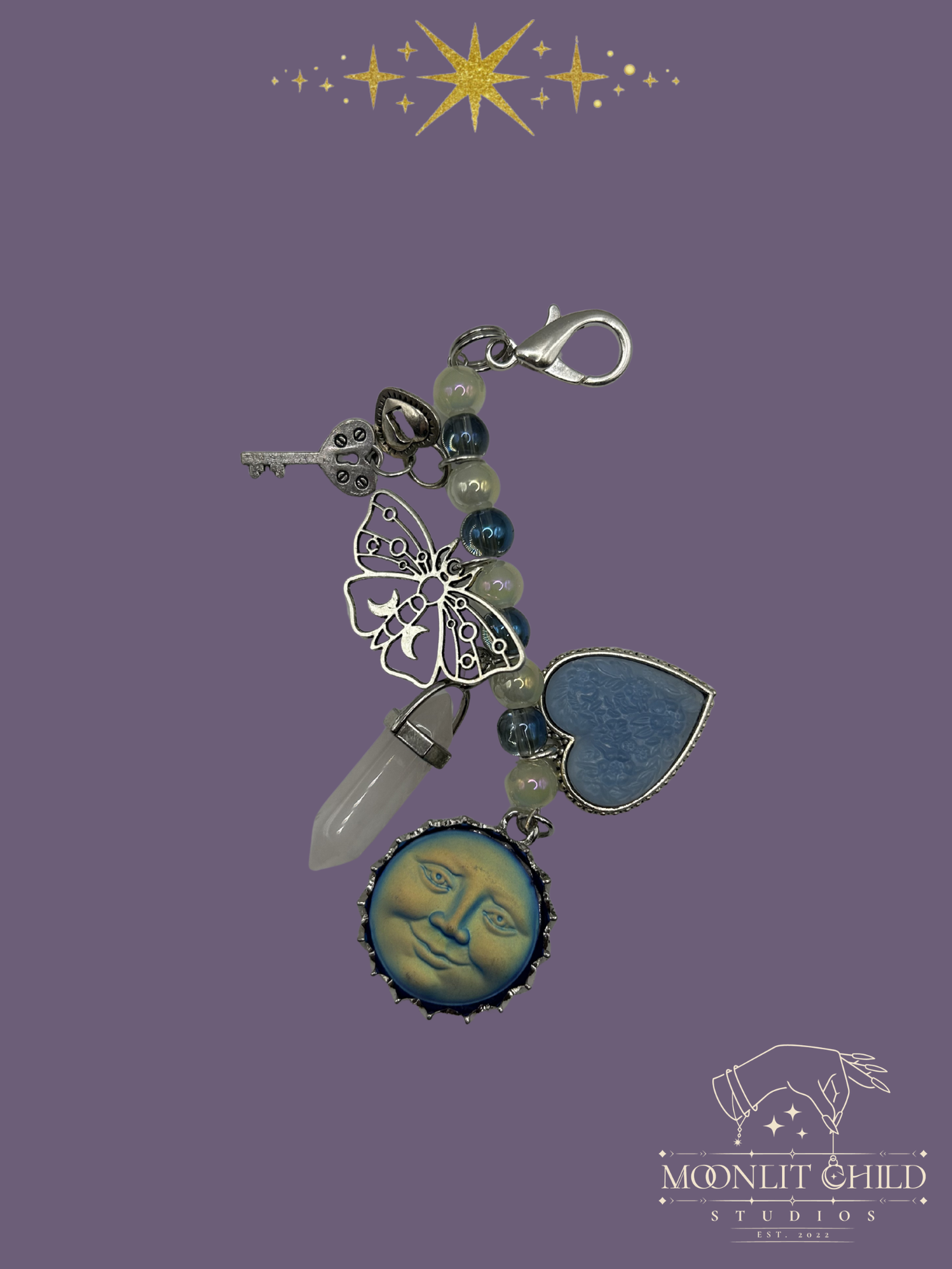 Blue moon Keychain