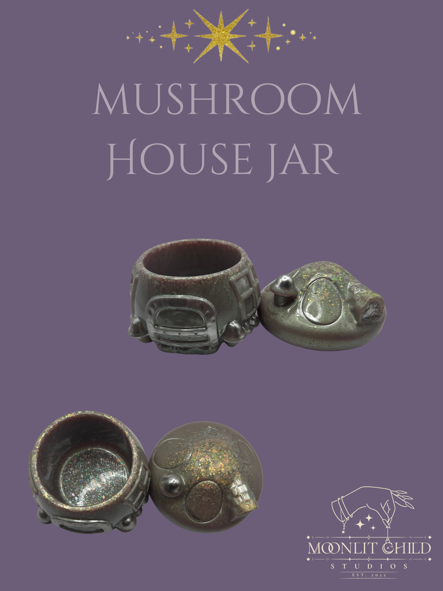 Mushroom House Jar