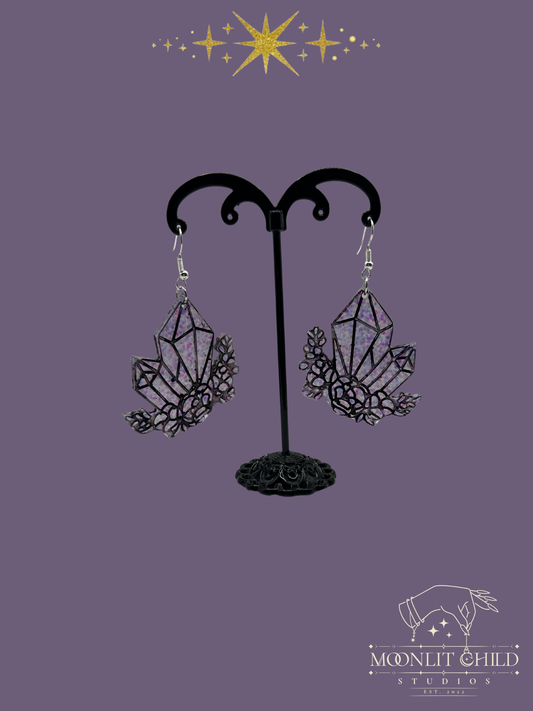 Floral Crystal Earrings