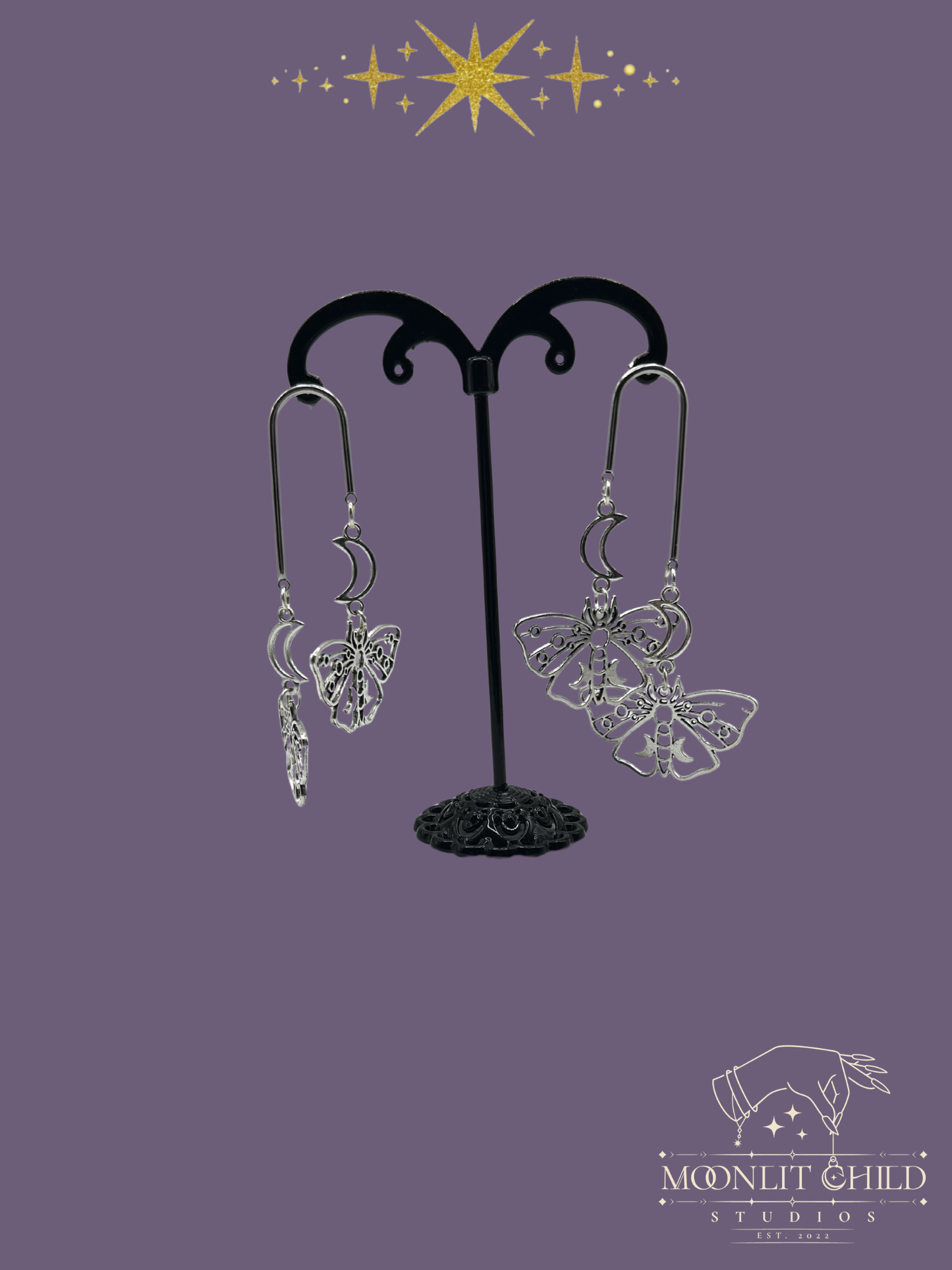 Moth Moon Earrings