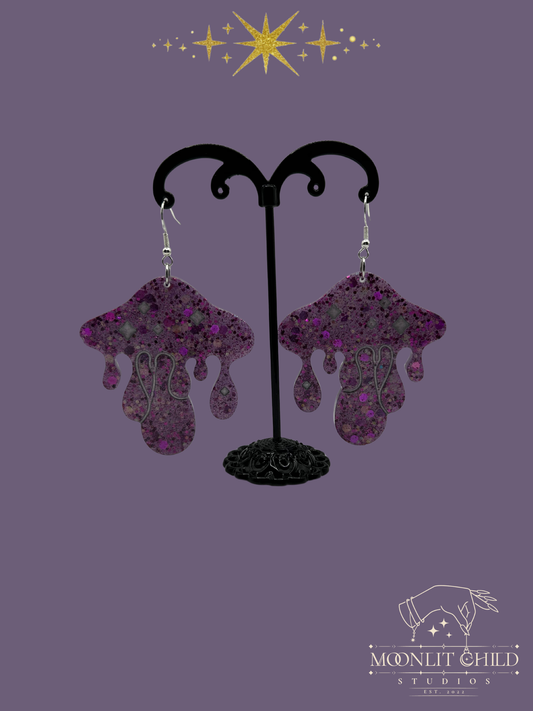 Drippy Mushroom Earrings