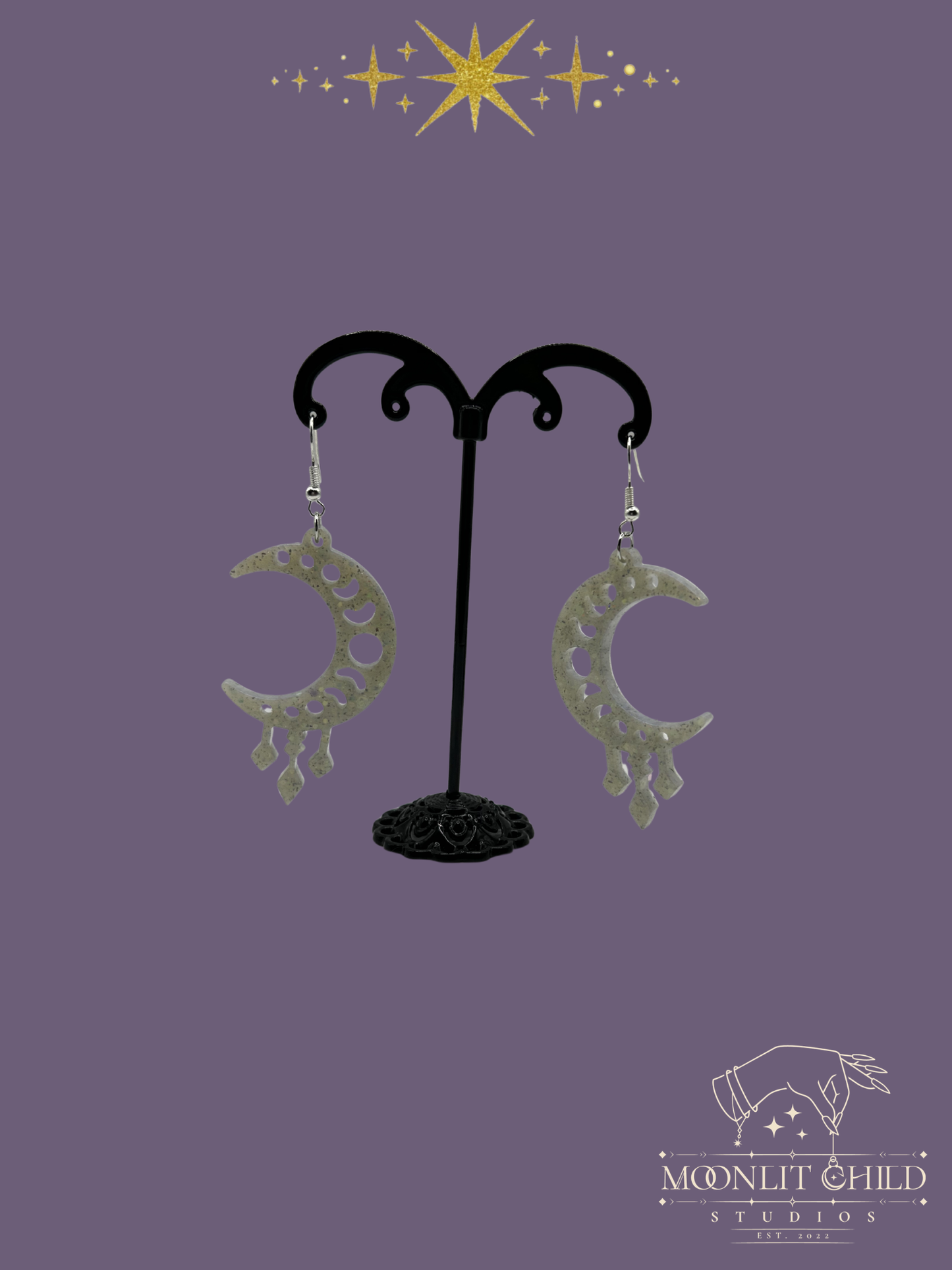 Crescent Moon Phase Earrings