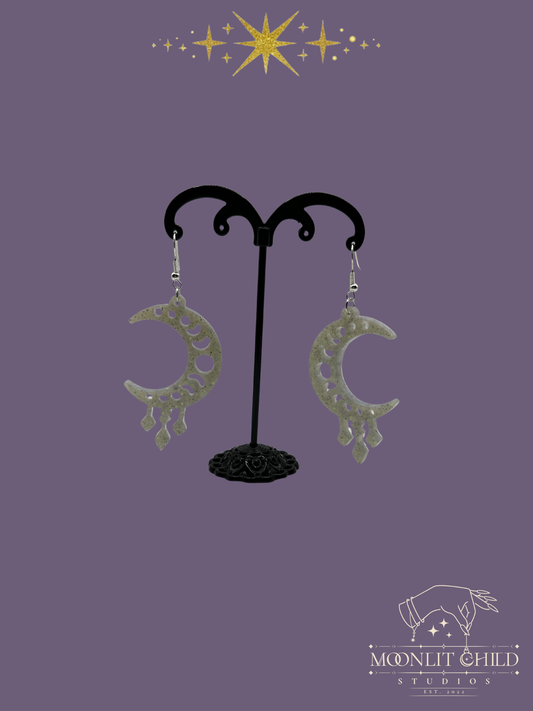 Crescent Moon Phase Earrings