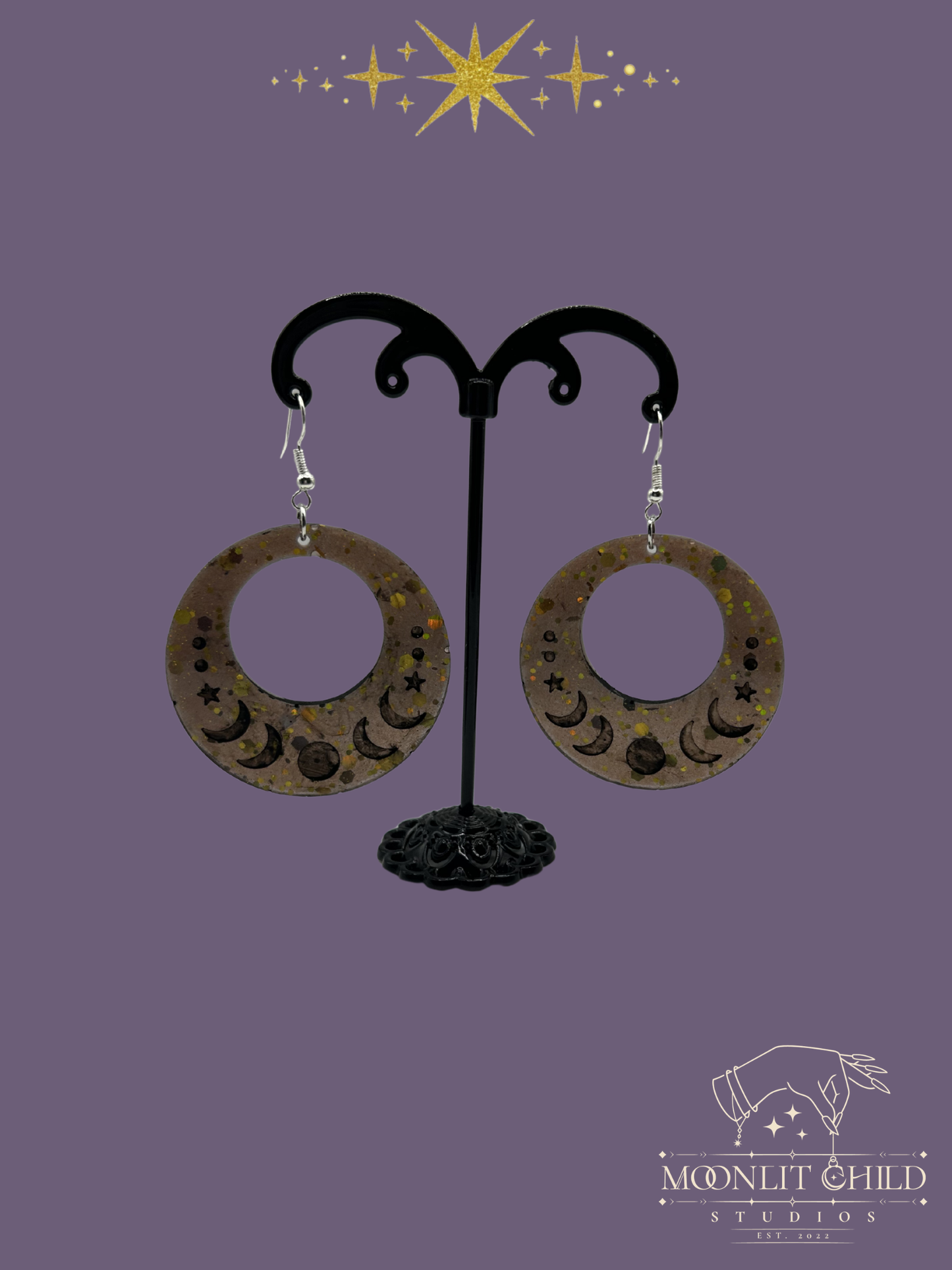 Moon phase Earrings