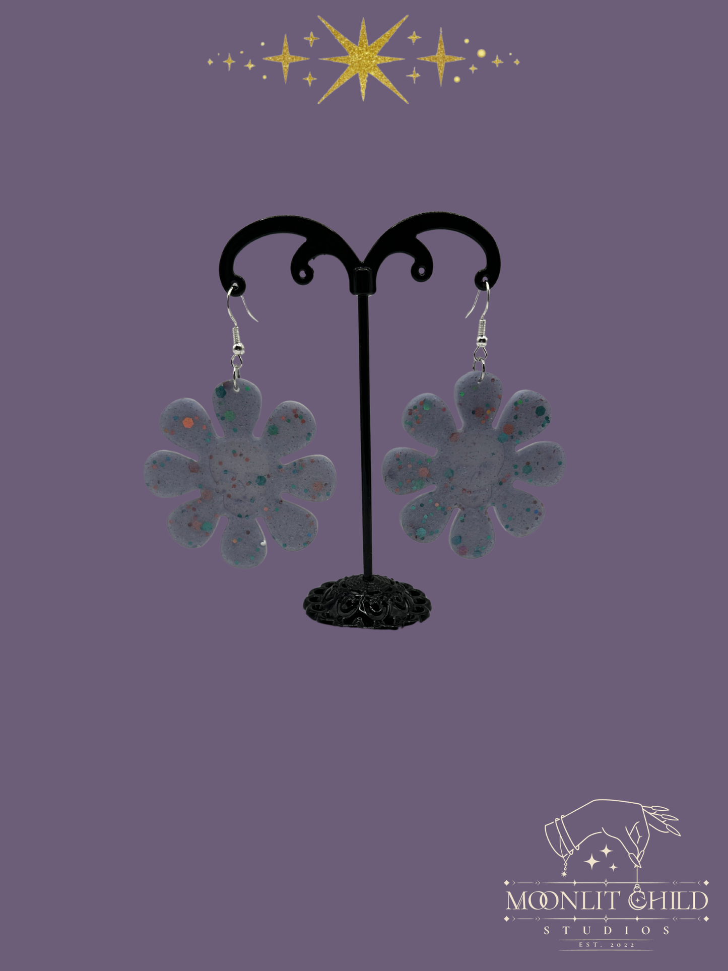 Floral Skull Earrings