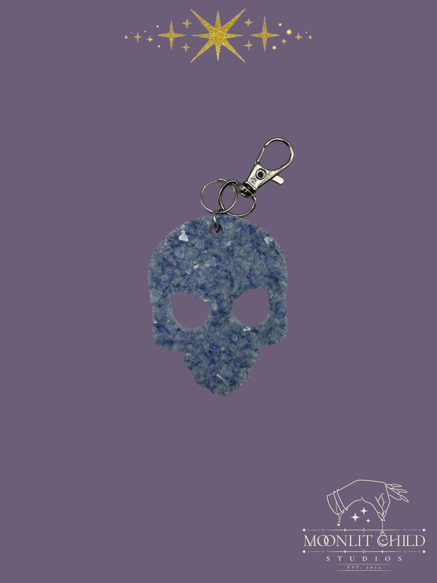 Druzy Alien Keychain