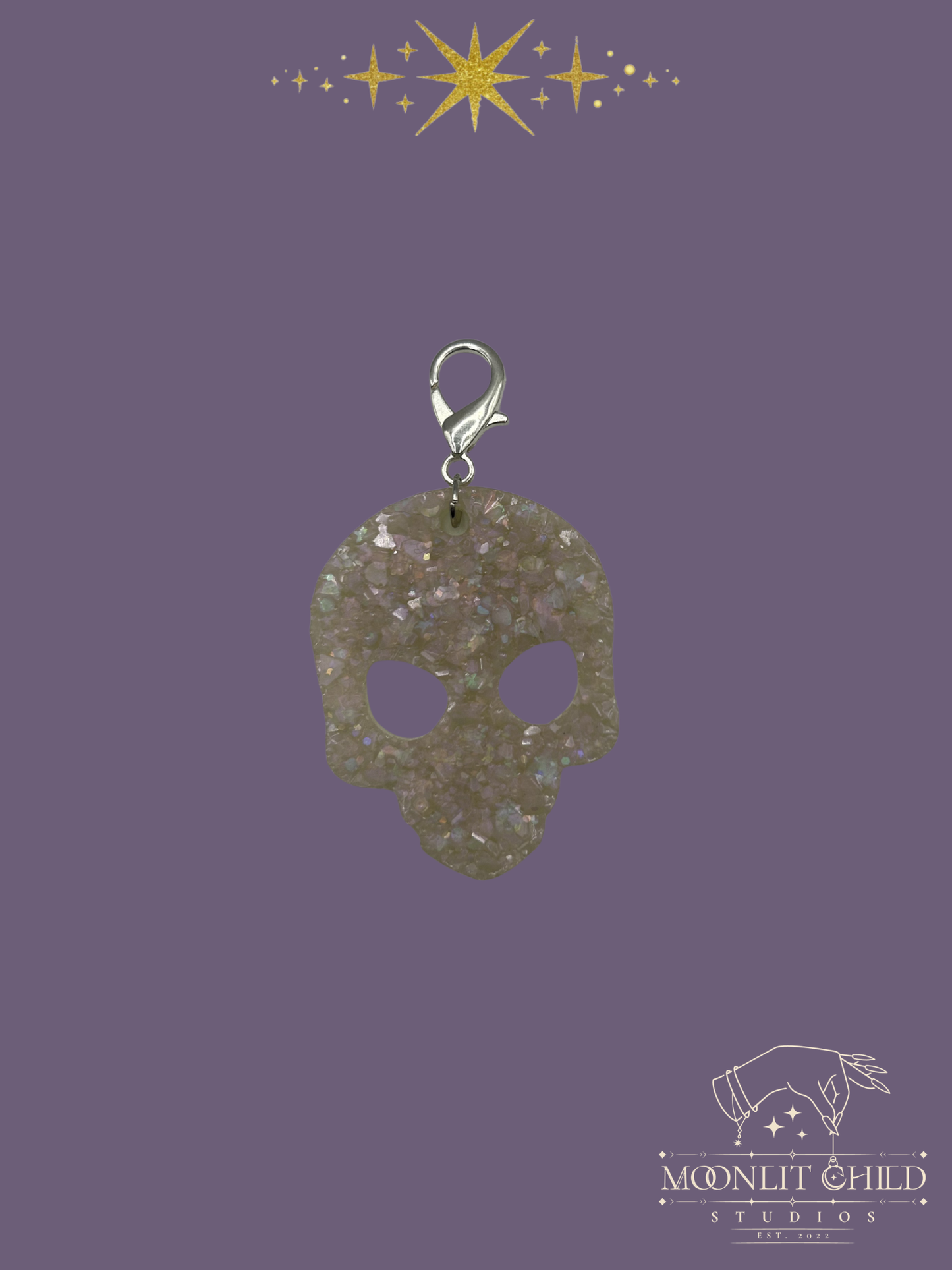 Druzy Alien Keychain