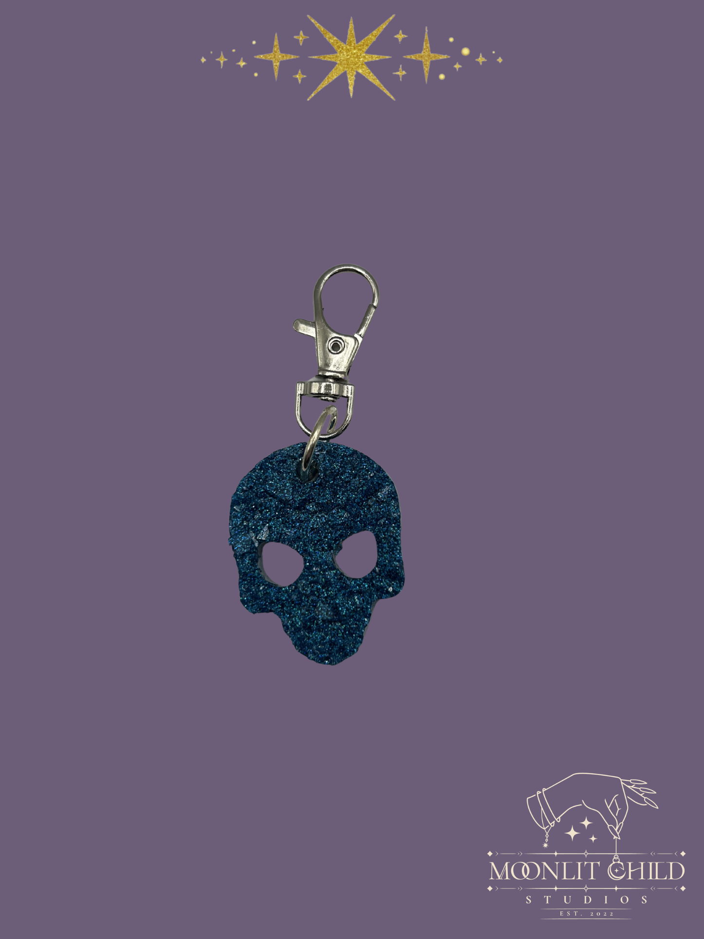 Druzy Alien Keychain