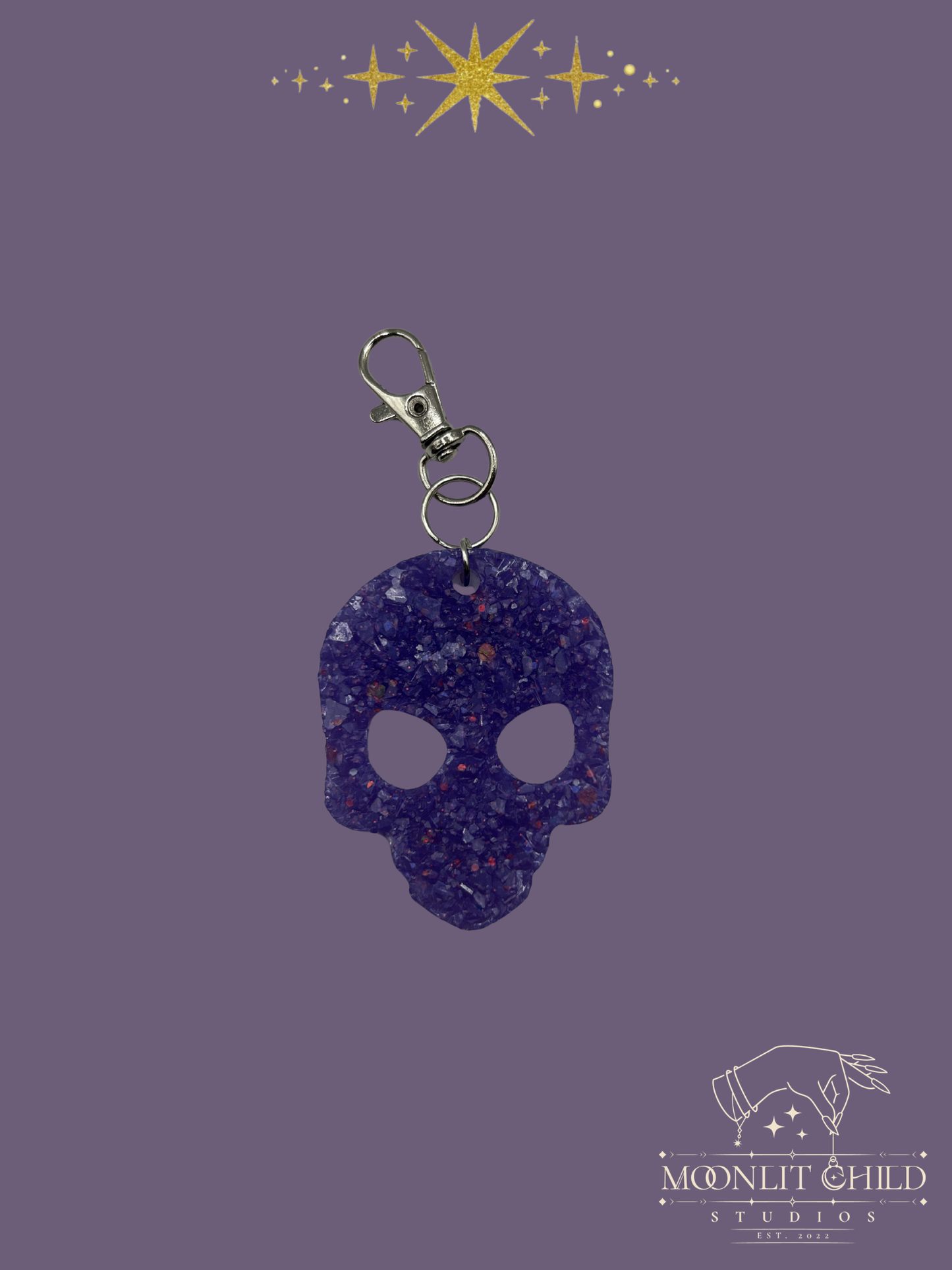 Druzy Alien Keychain