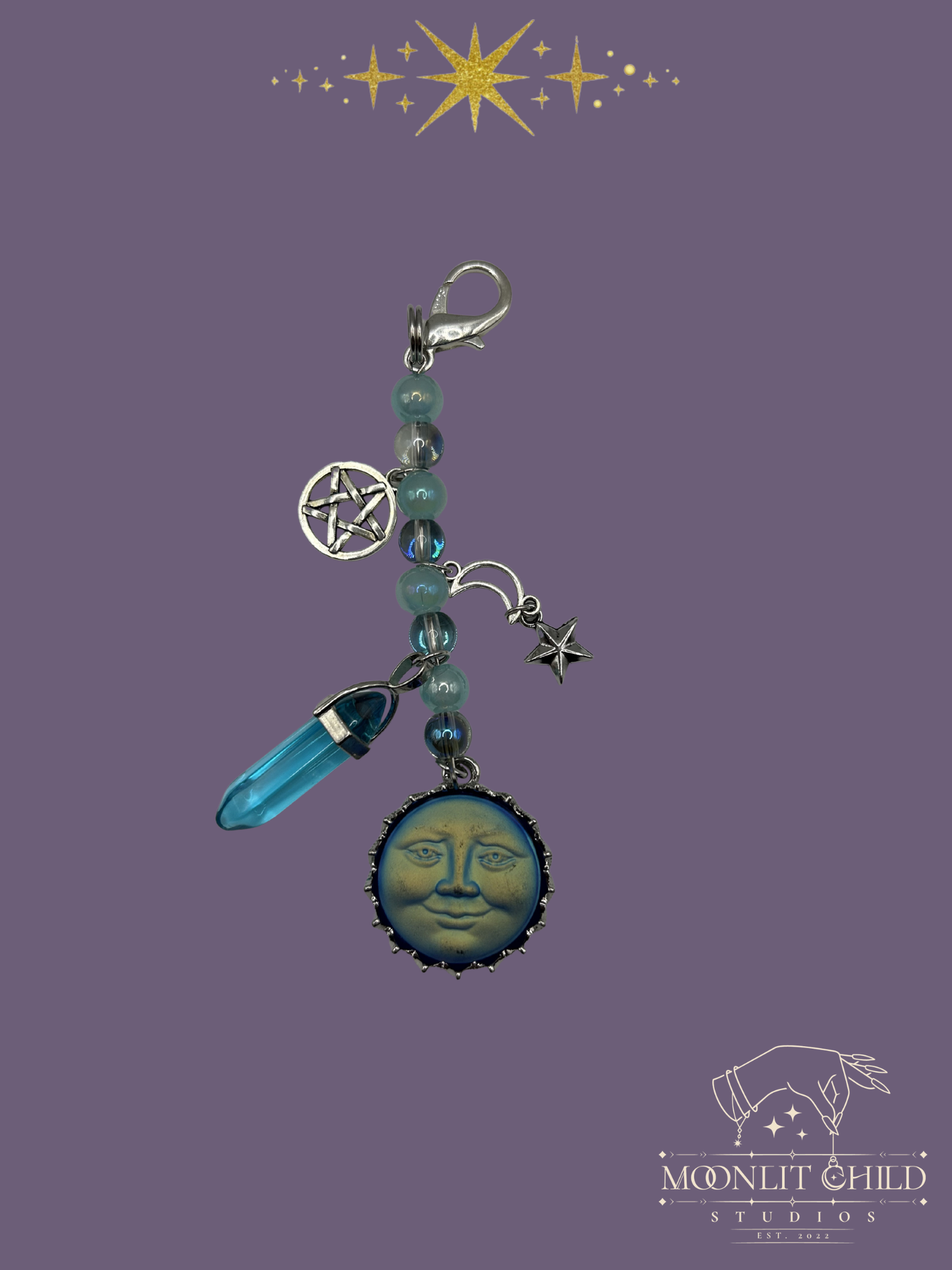 Blue moon Keychain