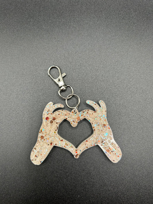 Skeleton Heart Keychain
