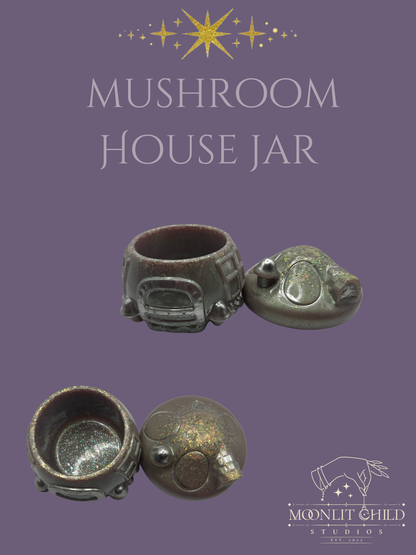 Mushroom House Jar