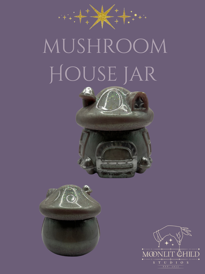 Mushroom House Jar